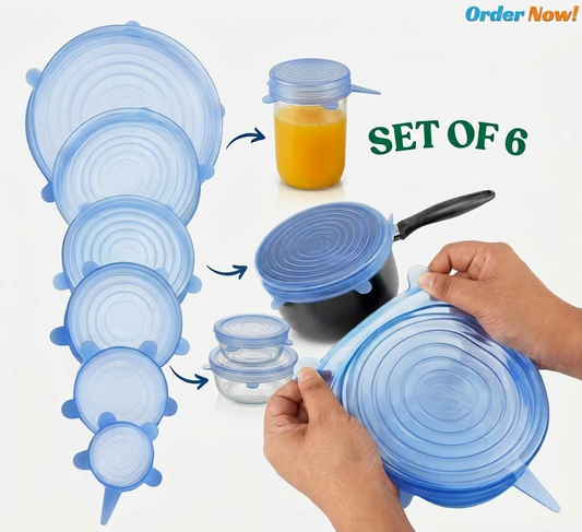 6 PCS Silicone Lid
