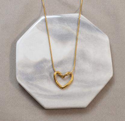 Gold Plated Heart Shape Necklace Chain