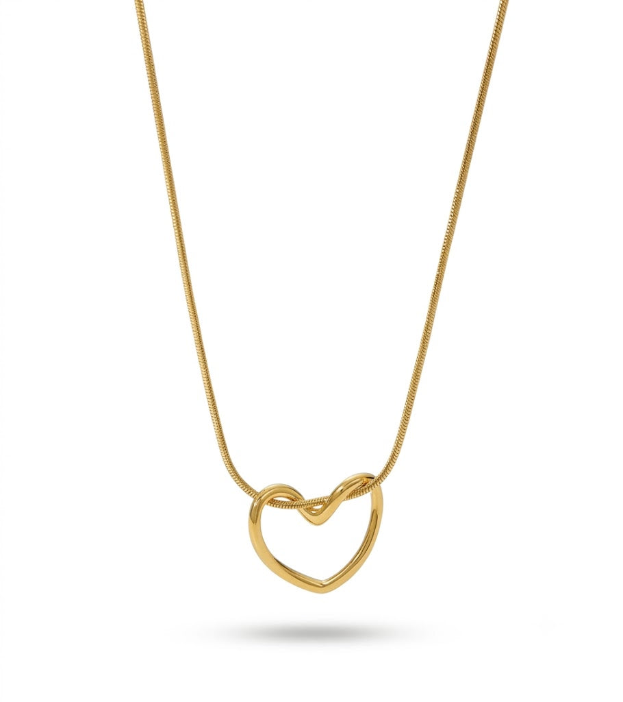 Gold Plated Heart Shape Necklace Chain
