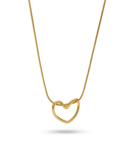 Gold Plated Heart Shape Necklace Chain