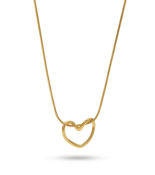 Gold Plated Heart Shape Necklace Chain