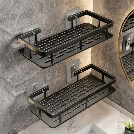 Black Metal Bathroom Shelf